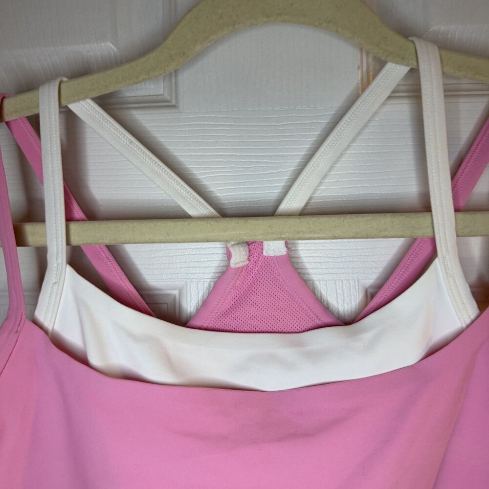 All in Motion Strappy Bra Women XL Pink Padded Built-In Bra Strappy Back Yoga